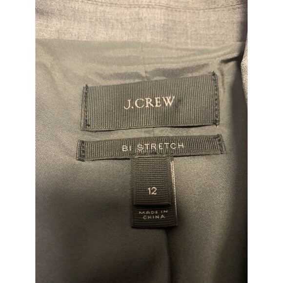 J. Crew Bi-Stretch Wool Blazer Italy Tollegno 1900 Lined Gray Size 12 - Picture 4 of 11